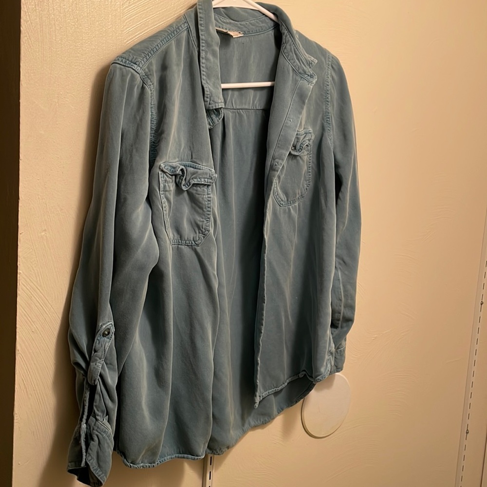 Button down light blue